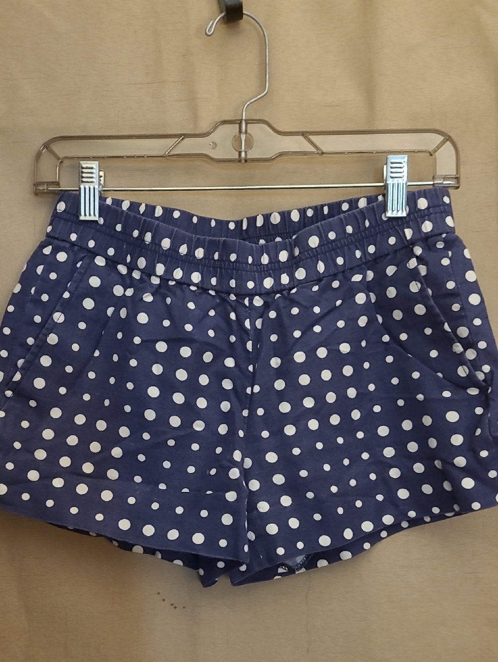 J. Crew Navy Blue Polka Dot Athletic Shorts